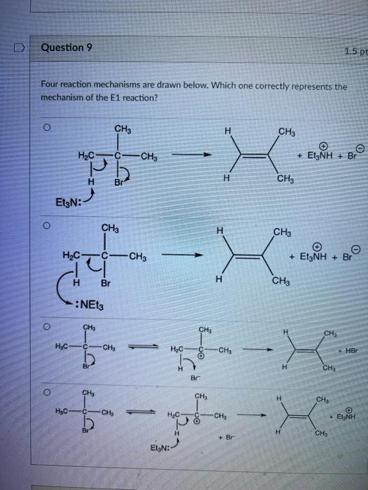 Four Reaction Mechanisms Are Drawn Below. Which One | Chegg.com