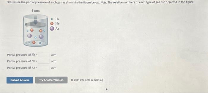Solved Determine the partial pressure of each gas as shown | Chegg.com