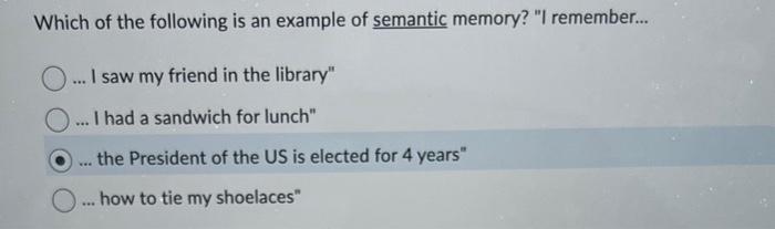 Solved Which of the following is an example of semantic | Chegg.com