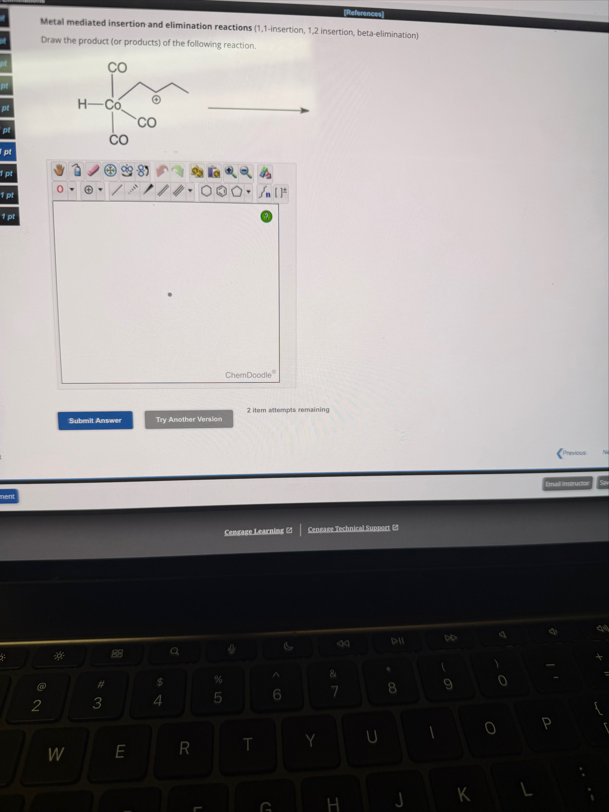 Solved [References]Metal mediated insertion and elimination | Chegg.com