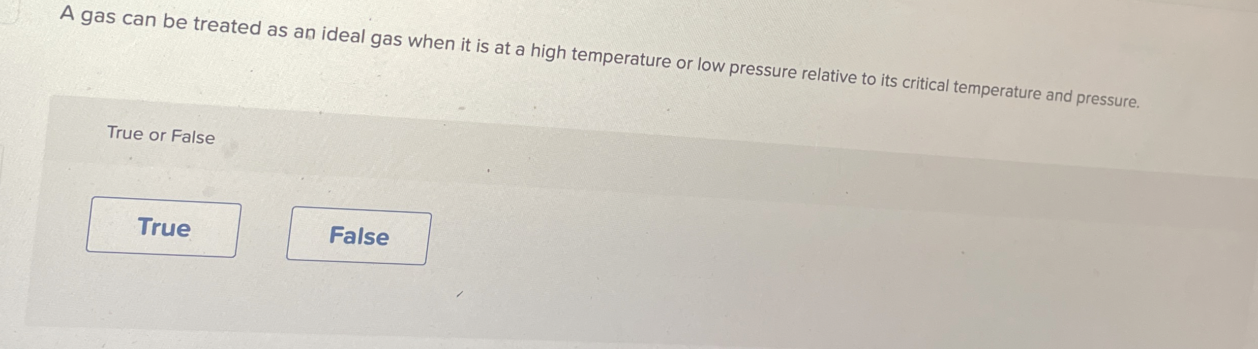A gas can be treated as an ideal gas when it is at a
