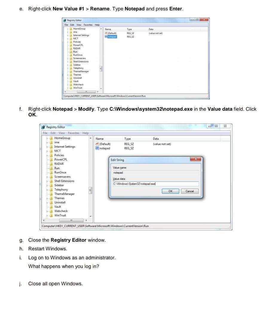Solved Lab - Managing the Startup Folder in Windows 7 and | Chegg.com