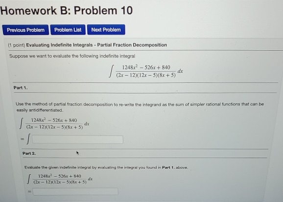 Solved Homework B: Problem 10 Previous Problem Problem List | Chegg.com