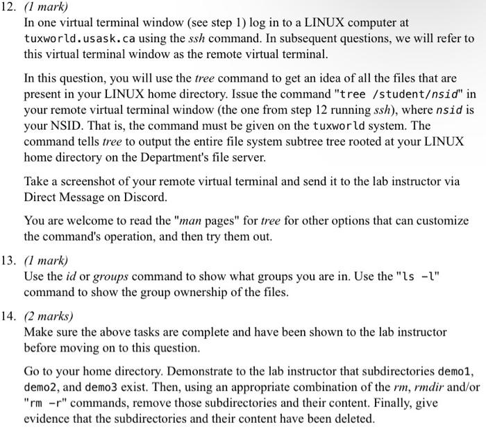 Solved In one virtual terminal window (see step 1) log in to 