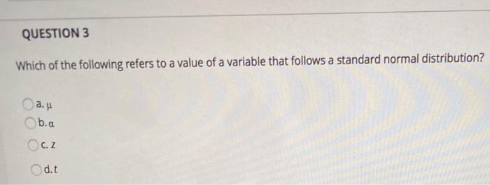 Solved QUESTION 3 Which of the following refers to a value | Chegg.com