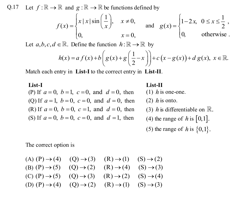 Solved Q 17 ﻿let F R→r ﻿and G R→r ﻿be Functions Defined