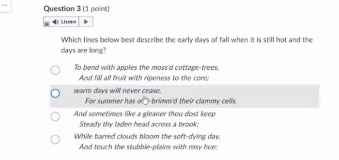 Close bosom-friexd of the maturing sun; Consoiving | Chegg.com