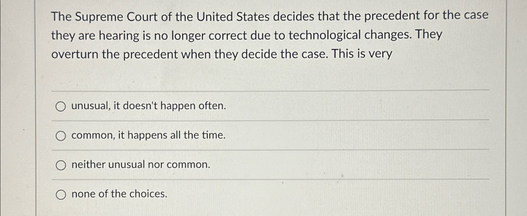 Solved The Supreme Court Of The United States Decides That | Chegg.com