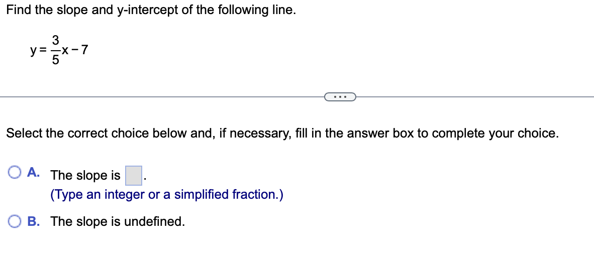 Solved Find the slope and \( ﻿y \)-intercept of the | Chegg.com