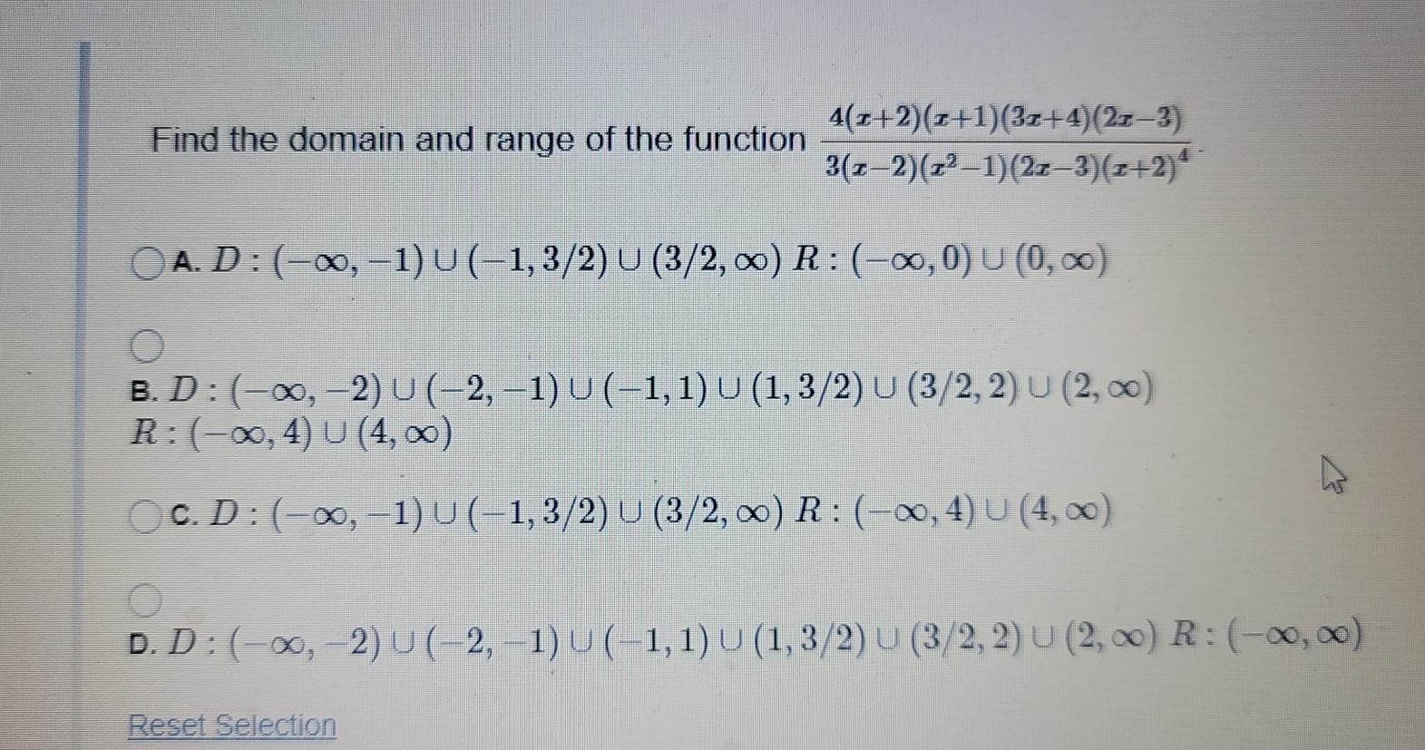 Solved Find the domain and range of the function | Chegg.com