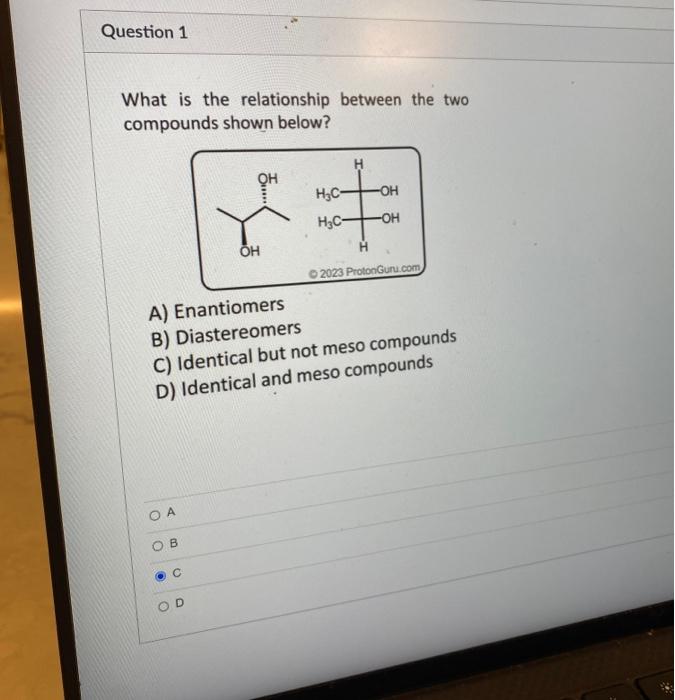 Solved What is the relationship between the two compounds | Chegg.com