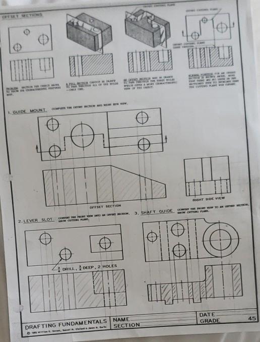 Solved Only draw offset section problems 1, 2, 3.... don't | Chegg.com