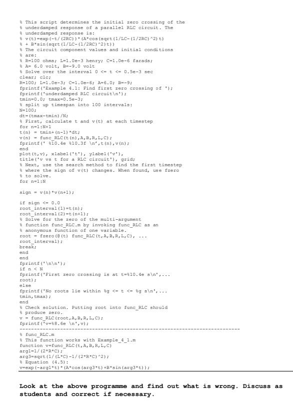 Solved Look at the above programme and find out what is