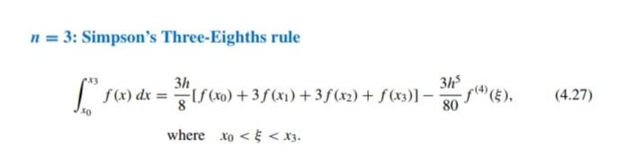 Solved 01: 1. Derive the formula for Simpson's 3/8 rule of | Chegg.com