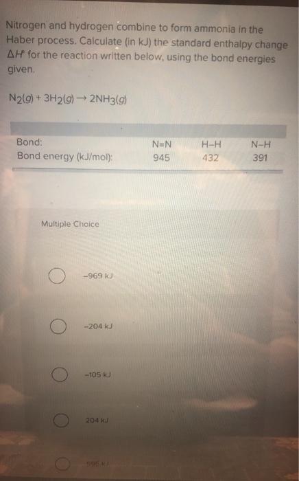 solved-nitrogen-and-hydrogen-combine-to-form-ammonia-in-the-chegg