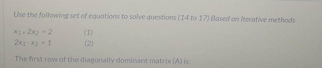 Solved Use the following set of equations to solve questions | Chegg.com