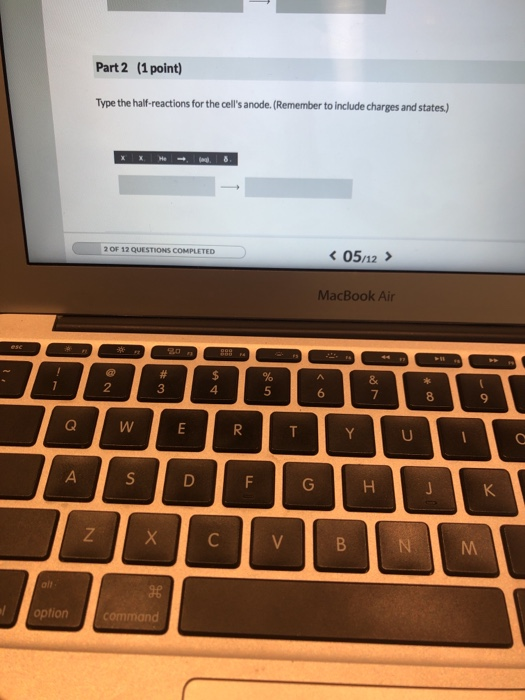 Solved 05 Question (4 points) A voltak cell with a basic | Chegg.com