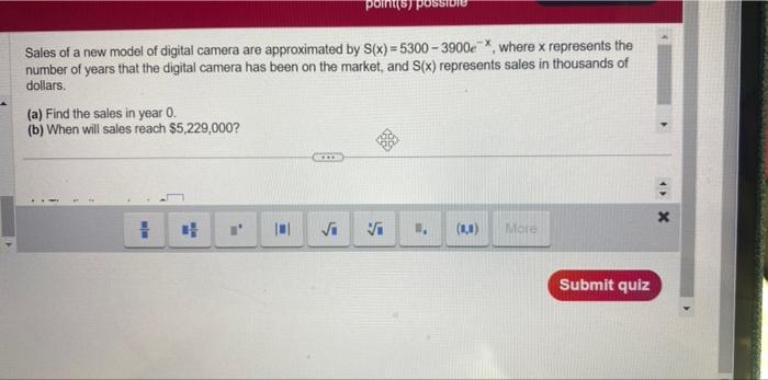 Solved Sales of a new model of digital camera are | Chegg.com