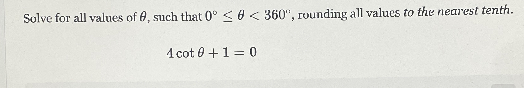Solved Solve for all values of θ, ﻿such that 0°≤θ
