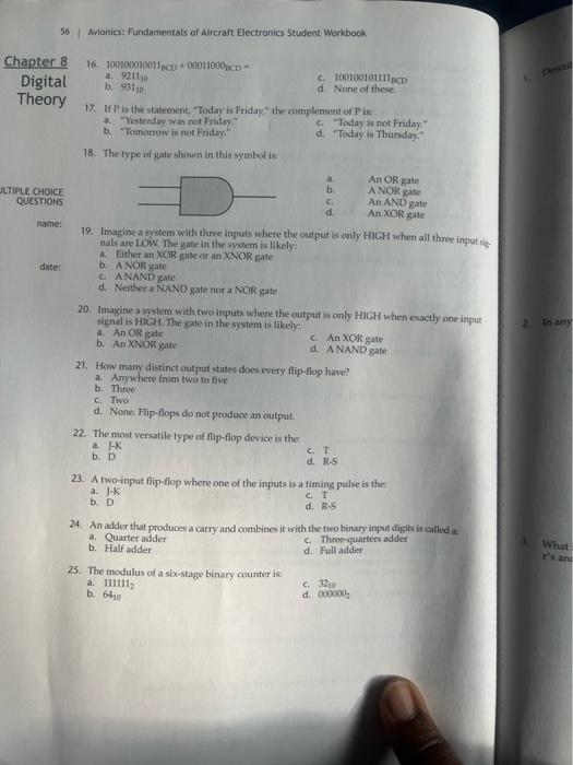Solved Avionics Fundamentals of Aircraft Electronics