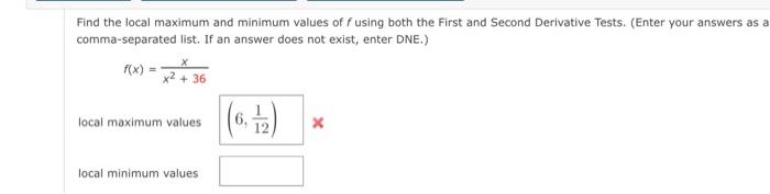 Solved Find The Local Maximum And Minimum Values Of F Using | Chegg.com