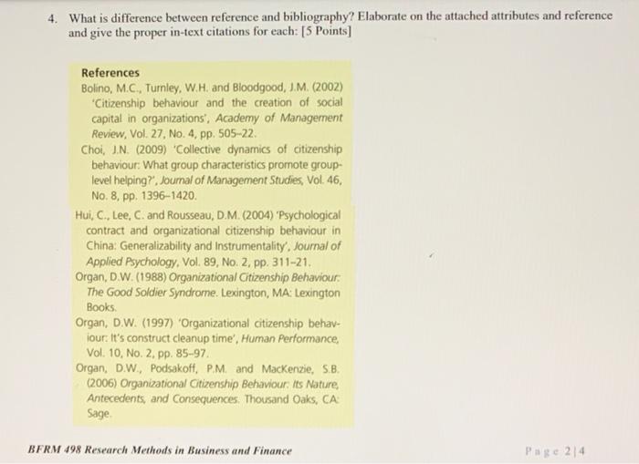 Difference between bibliography 2024 and reference