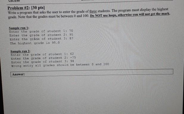 Solved PART 1 Problem #1: [20 pts) Answer the following | Chegg.com