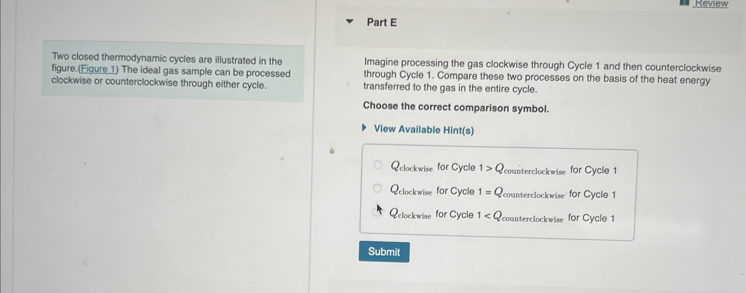 Solved Two closed thermodynamic cycles are illustrated in | Chegg.com