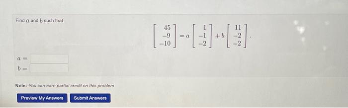 Solved Find a and b such that | Chegg.com