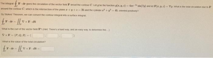 Solved f.de gives the circulation or me vector hesta Pacowa | Chegg.com