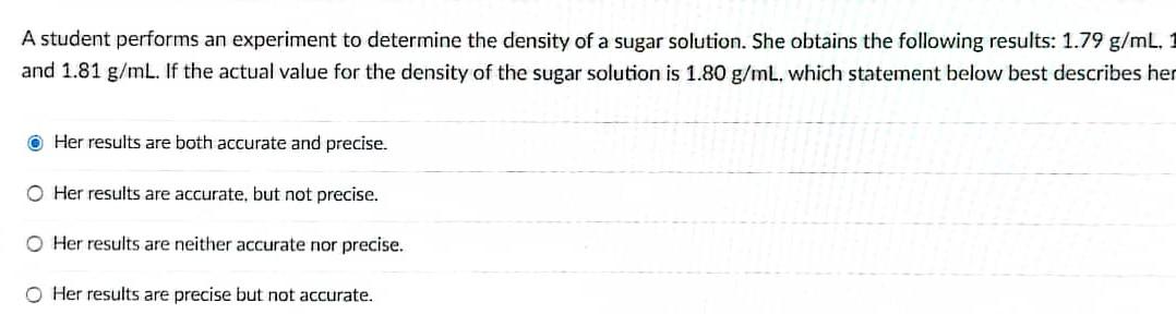 Solved A student performs an experiment to determine the | Chegg.com