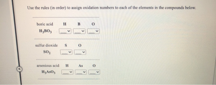 Solved Determine the oxidation state for each of the | Chegg.com