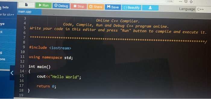 Online C++ Compiler online editor Google Chrome 2020 07 16 14 39