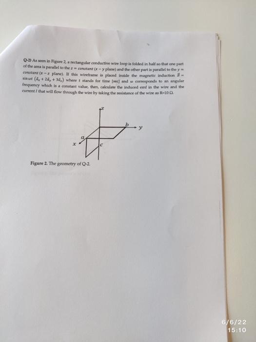 Solved Q-2) As Seen In Figure 2, A Rectangular Conductive | Chegg.com