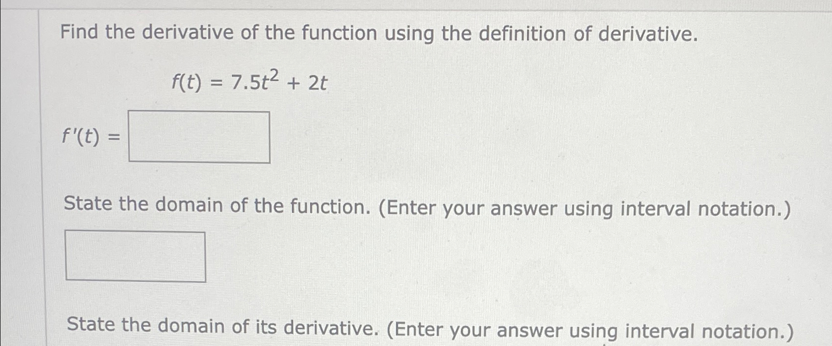 Solved Find The Derivative Of The Function Using The