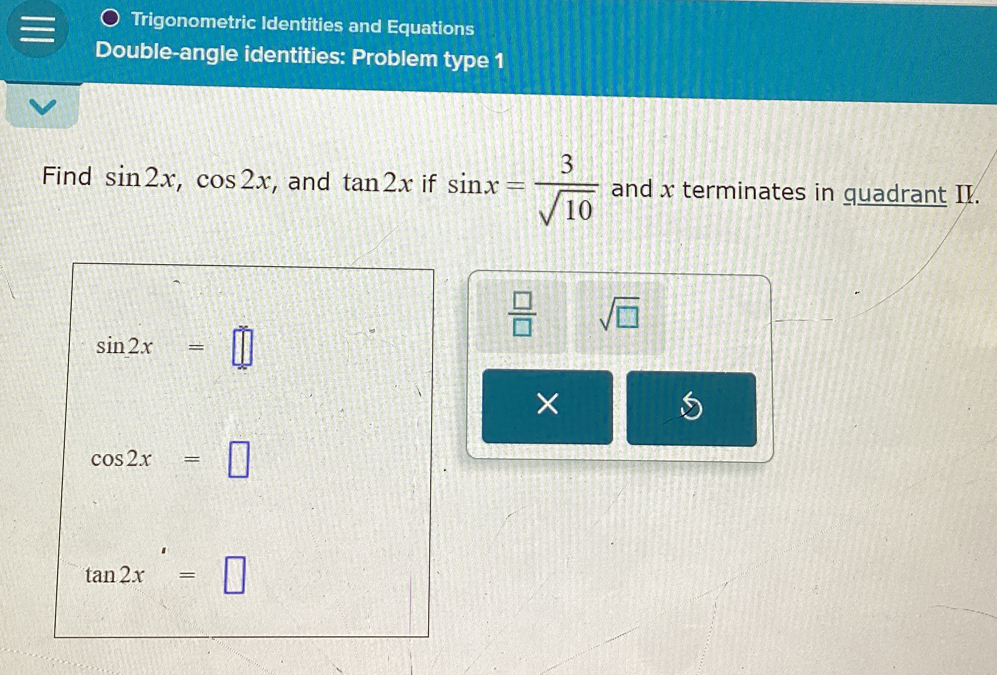 Solved Trigonometric Identities and EquationsDouble-angle | Chegg.com