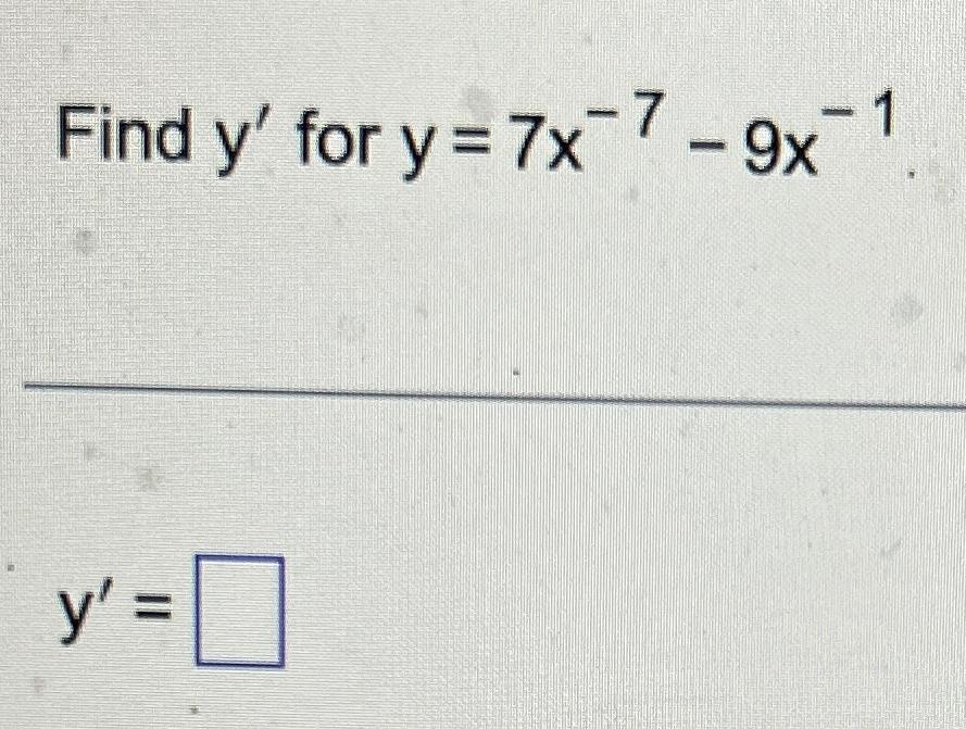 solved-find-y-for-y-7x-7-9x-1y-chegg