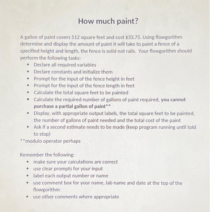 Solved A gallon of paint covers 512 square feet and cost