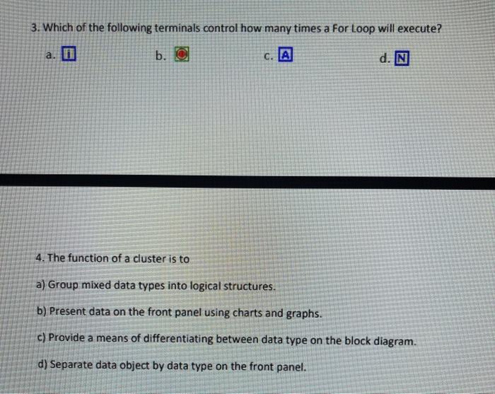 Solved 3. Which of the following terminals control how many | Chegg.com