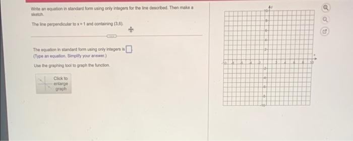 Solved Write an equation in standard form using only | Chegg.com