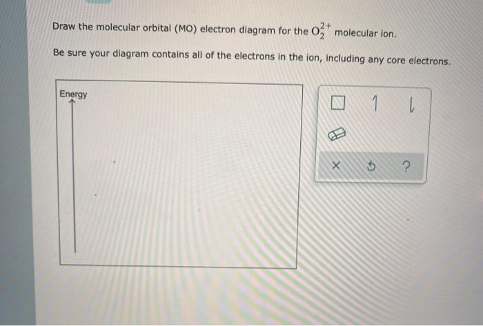 Solved Draw the molecular orbital (MO) electron diagram for | Chegg.com
