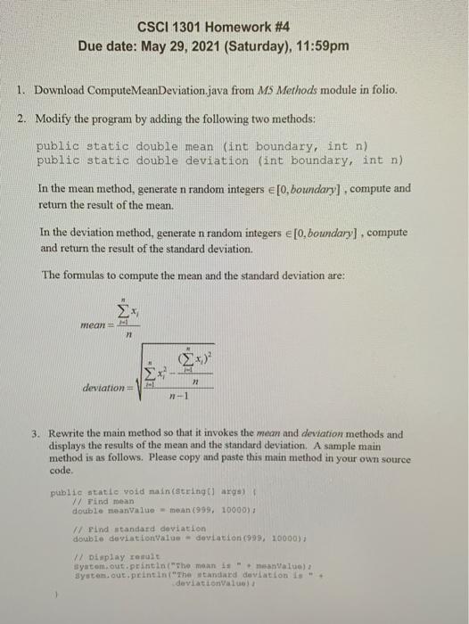 Solved CSCI 1301 Homework 4 Due date May 29, 2021