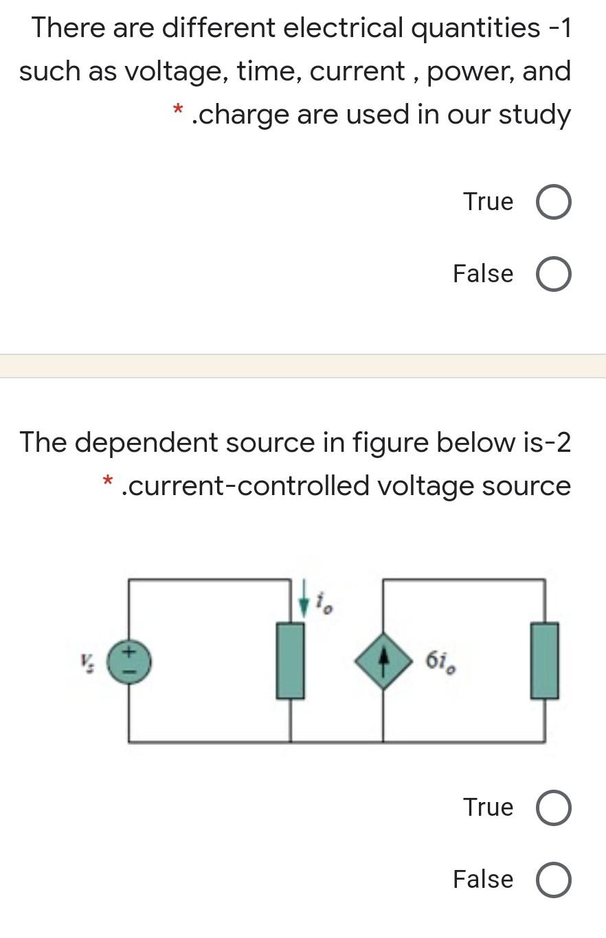 Solved There Are Different Electrical Quantities -1 Such As | Chegg.com