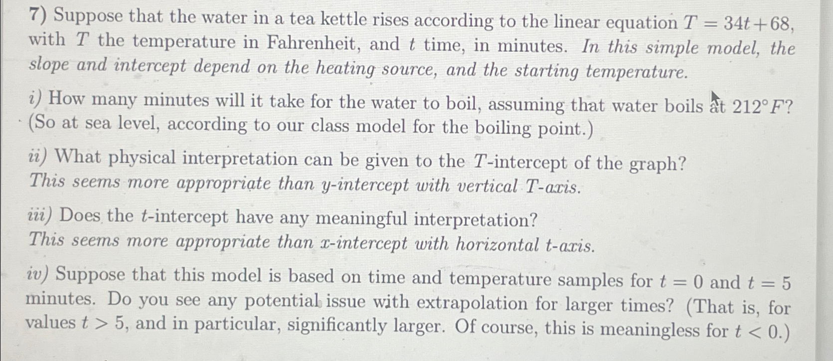 Solved Suppose that the water in a tea kettle rises | Chegg.com