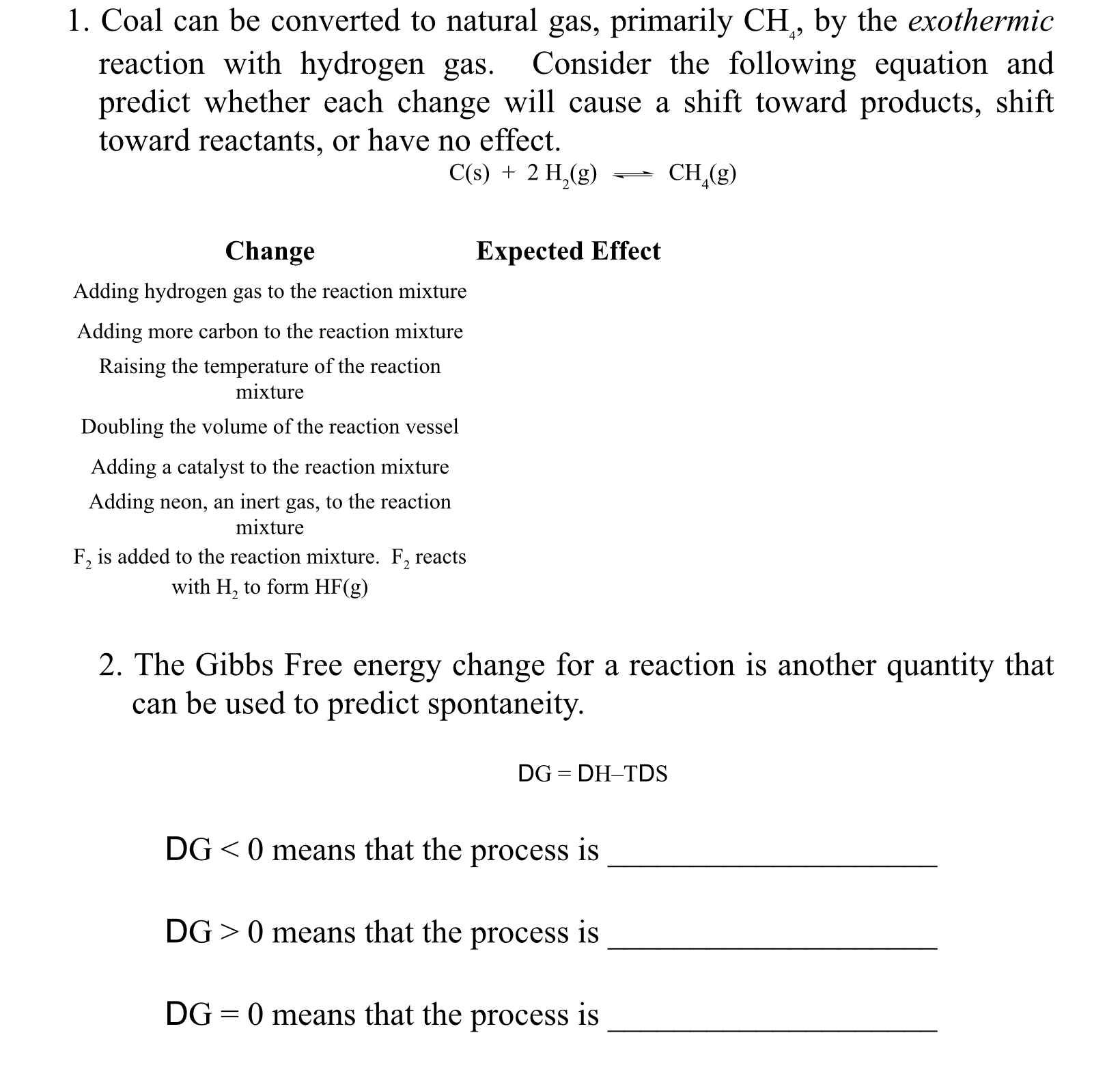 Solved Coal can be converted to natural gas, primarily CH4, | Chegg.com