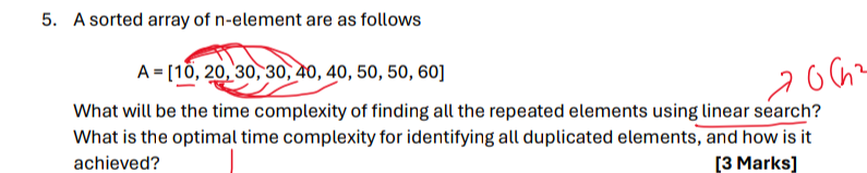 Solved A sorted array of n-element are as | Chegg.com