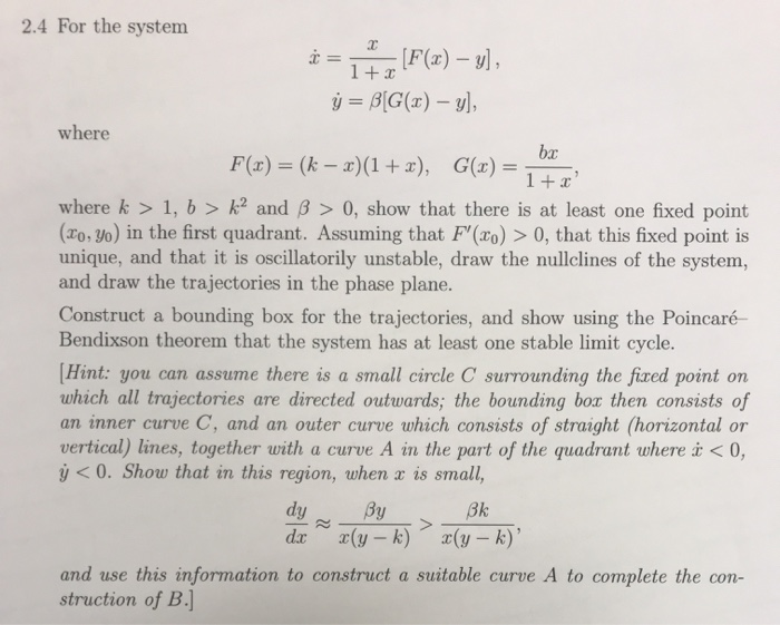 2 4 For The System I 11 F X Y J 3 G T Chegg Com