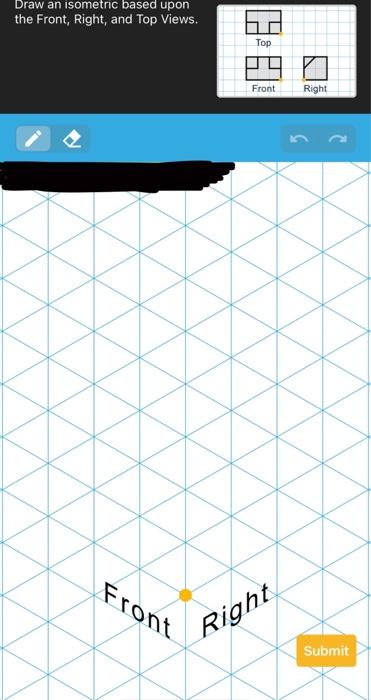 Solved Draw the Front, Right, and Top Views of the figure in | Chegg.com