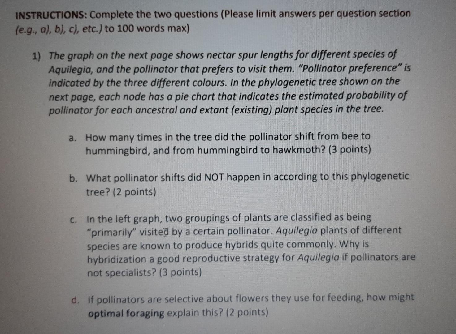 INSTRUCTIONS: Complete the two questions (Please | Chegg.com