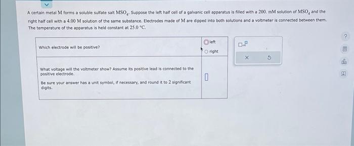 Solved A Certain Metal M Forms A Soluble Sulfate Salt Mso4 5407